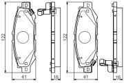 0 986 495 122 Sada brzdových destiček, kotoučová brzda BOSCH