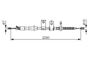 1 987 482 343 Tažné lanko, parkovací brzda BOSCH