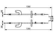 1 987 482 459 Tažné lanko, parkovací brzda BOSCH