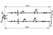1 987 482 562 Tažné lanko, parkovací brzda BOSCH