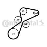 5PK1105K1 Sada žebrovaných klínových řemenů CONTINENTAL CTAM