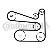 6PK1693WP1 CONTINENTAL CTAM vodné čerpadlo + sada klinového remeňa 6PK1693WP1 CONTINENTAL CTAM