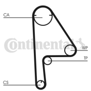 CT1081 Ozubený řemen CONTINENTAL CTAM