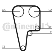 CT1125 Ozubený řemen CONTINENTAL CTAM