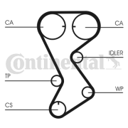 CT1144 ozubený řemen CONTINENTAL CTAM