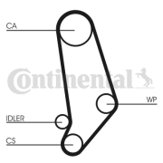 CT539 ozubený řemen CONTINENTAL CTAM