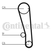 CT665 Ozubený řemen CONTINENTAL CTAM