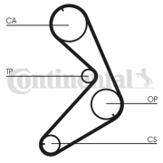 CT676 ozubený řemen CONTINENTAL CTAM