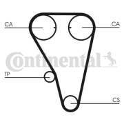 CT803 ozubený řemen CONTINENTAL CTAM