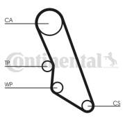 CT865WP1 Vodní pumpa + sada ozubeného řemene CONTINENTAL CTAM