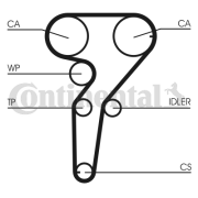 CT877K3 Sada rozvodového řemene CONTINENTAL CTAM