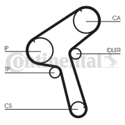 CT897 Ozubený řemen CONTINENTAL CTAM