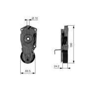 T38405 Napínák, žebrovaný klínový řemen FleetRunner™ GATES