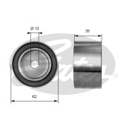 T41002 Vratná/vodicí kladka, ozubený řemen FleetRunner™ Micro-V® Kit GATES