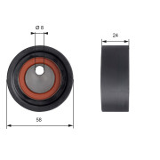 T41064 Napínací kladka, ozubený řemen FleetRunner™ Micro-V® Kit GATES