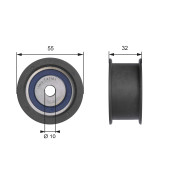 T41101 Vratná/vodicí kladka, ozubený řemen FleetRunner™ Micro-V® Kit GATES