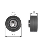 T41141 Napínací kladka, ozubený řemen FleetRunner™ Micro-V® Kit GATES