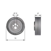 T41216 Napínací kladka, ozubený řemen FleetRunner™ Micro-V® Stretch Fit® GATES