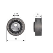 T41277 Napínací kladka, ozubený řemen FleetRunner™ Micro-V® Kit GATES