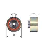 T42026 Vratná/vodicí kladka, ozubený řemen FleetRunner™ Micro-V® Kit GATES