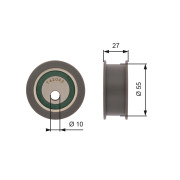 T42042A Napínací kladka, ozubený řemen FleetRunner™ Micro-V® Kit GATES