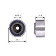 T42061 Vratná/vodicí kladka, ozubený řemen FleetRunner™ Micro-V® Kit GATES