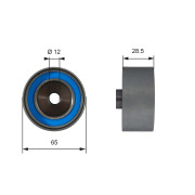 T42081 Vratná/vodicí kladka, ozubený řemen FleetRunner™ Micro-V® Kit GATES