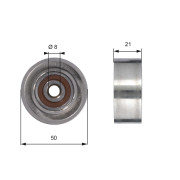 T42098 Vratná/vodicí kladka, ozubený řemen FleetRunner™ Micro-V® Kit GATES