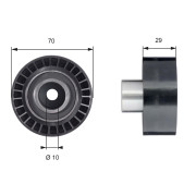 T42164 Vratná/vodicí kladka, ozubený řemen FleetRunner™ Micro-V® Kit GATES