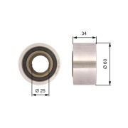 T42187 Vratná/vodicí kladka, ozubený řemen FleetRunner™ Micro-V® Kit GATES