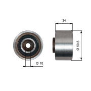 T42222 Vratná/vodicí kladka, ozubený řemen FleetRunner™ Micro-V® Kit GATES