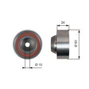 T42231 Vratná/vodicí kladka, ozubený řemen FleetRunner™ Micro-V® Kit GATES