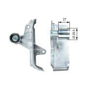 T42313 Vratná/vodicí kladka, ozubený řemen FleetRunner™ Micro-V® Kit GATES