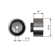 T42316 Vratná/vodicí kladka, ozubený řemen FleetRunner™ Micro-V® Kit GATES