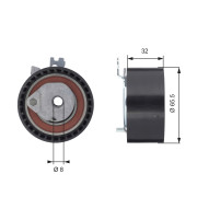 T43064 Napínací kladka, ozubený řemen FleetRunner™ Micro-V® Kit GATES