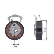 T43078 Napínací kladka, ozubený řemen FleetRunner™ Micro-V® Kit GATES