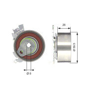 T43106 Napínací kladka, ozubený řemen FleetRunner™ Micro-V® Kit GATES