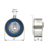 T43152 Napínací kladka, ozubený řemen FleetRunner™ Micro-V® Kit GATES