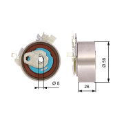 T43154 Napínací kladka, ozubený řemen FleetRunner™ Micro-V® Kit GATES