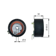 T43236 Napínací kladka, ozubený řemen FleetRunner™ Micro-V® Kit GATES