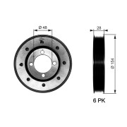 TVD1029 Řemenice, klikový hřídel RPM™ Racing Micro-V® GATES