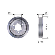 TVD1055 GATES remenica kľukového hriadeľa TVD1055 GATES