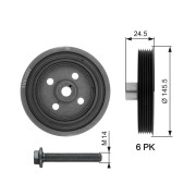 TVD1057A Řemenice, klikový hřídel FleetRunner™ GATES