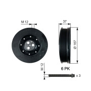 TVD1060A Řemenice, klikový hřídel FleetRunner™ GATES