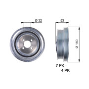 TVD1079 Řemenice, klikový hřídel RPM™ Racing Micro-V® GATES