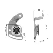 T36043 Napínací kladka, klínový řemen DriveAlign® GATES