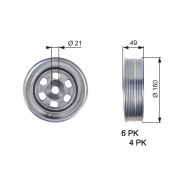 TVD1086 Řemenice, klikový hřídel DriveAlign® GATES