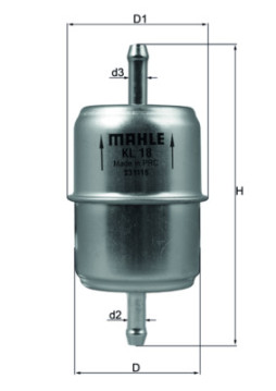 KL 18 OF Palivový filtr KNECHT