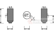 0600D219 sušič klimatizace 2.5TD (±AUT), 2.5TD Touring (±AUT), 2.9D 24V (±AUT), 2.9D 24V Touring (±AUT) 0600D219 VAN WEZEL