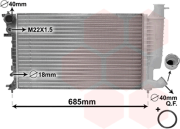 09002156 chladič 1.8i 8V, 2.0i 16V +AUT ±AC [610*378*31] 09002156 VAN WEZEL